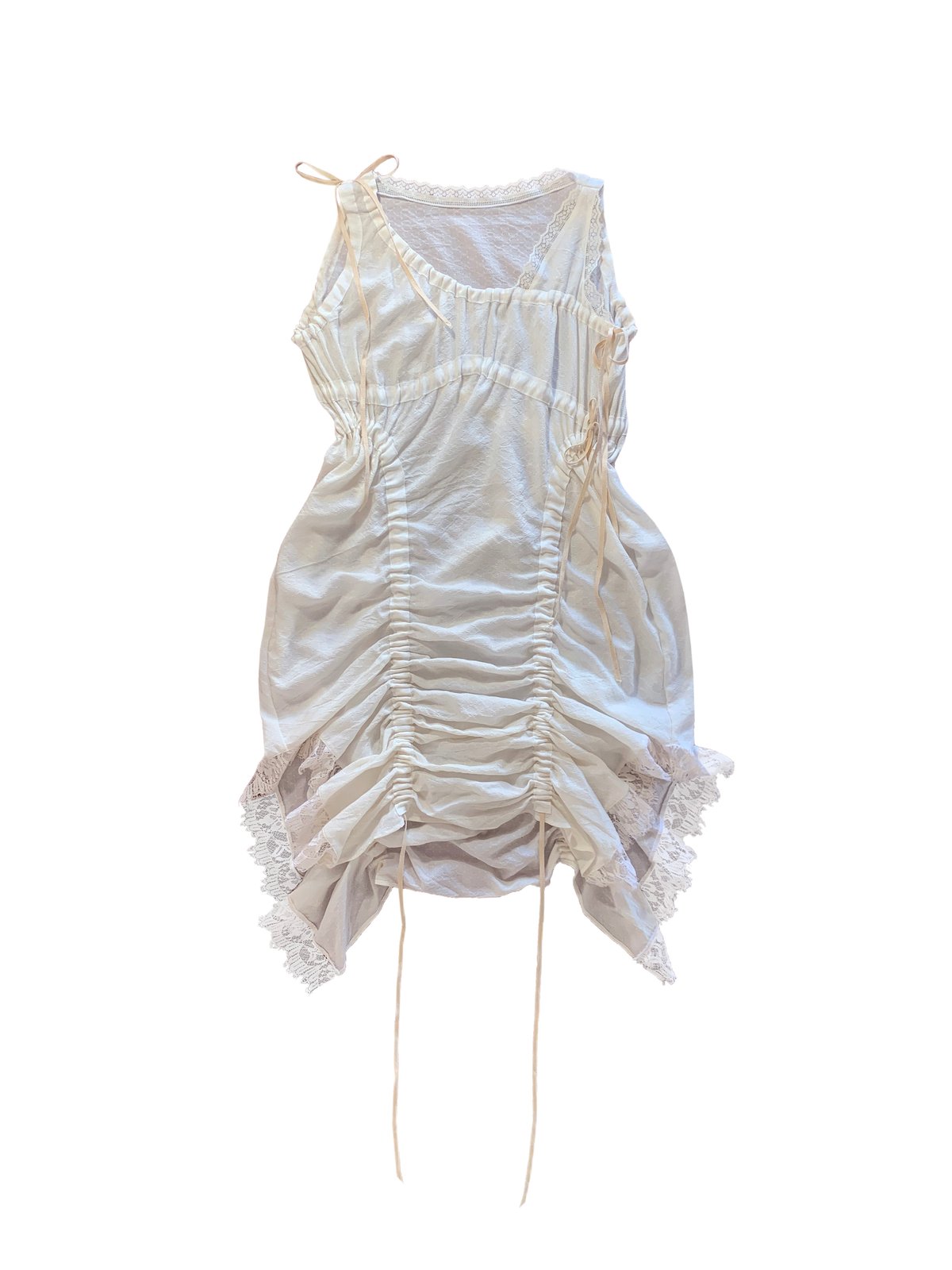 Asymmetric Gathered Dress | Greta Garmel